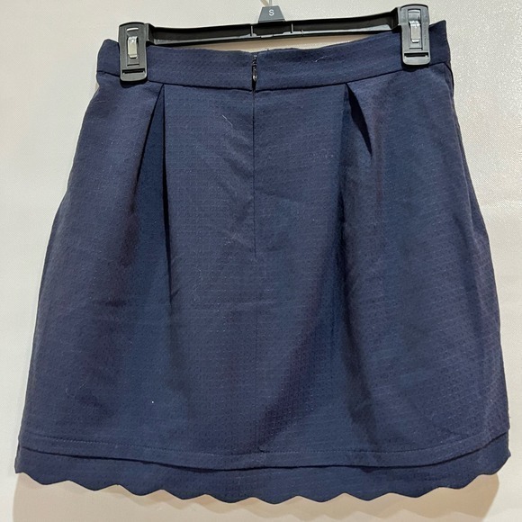 BCBGeneration Womens Skirt Blue 2 Scalloped Hem Back Zipper Pockets - Picture 4 of 4
